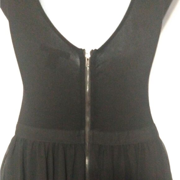 Forever 21 Dress long two slits sheer exposed zip - Picture 6 of 7